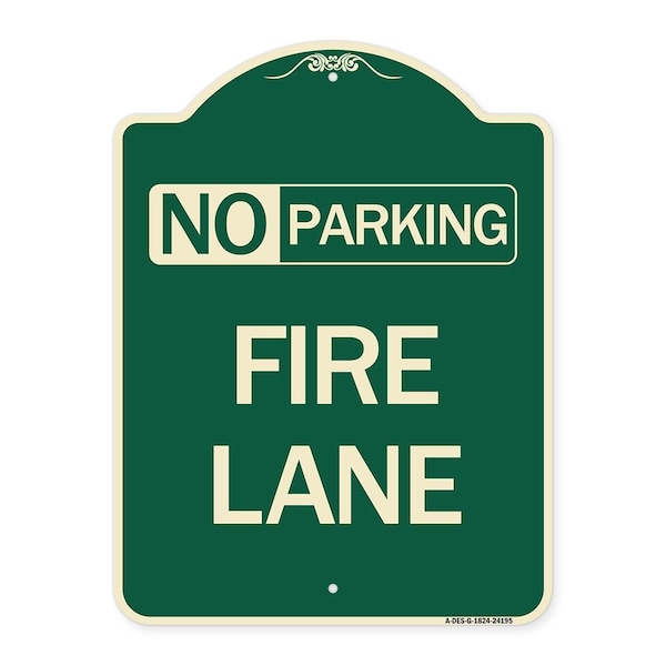 Signmission Delaware No Parking Fire Lane Heavy-Gauge Aluminum Architectural Sign, 24" x 18", G-1824-24195 A-DES-G-1824-24195 - main